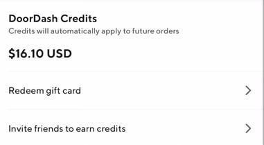 How to check DoorDash gift card balance