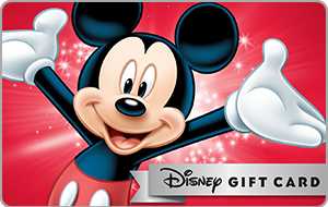 Disney holiday gift card