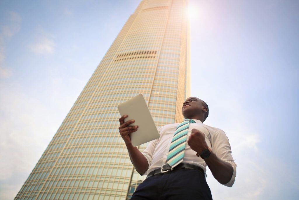 An image of a successful man. Executive recognition being an example of a use case for $1500 gift cards