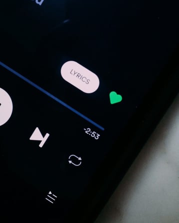 closeup of spotify, a subscription which can be given as a present for employees