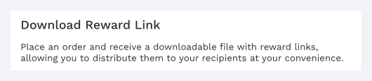 Download reward link option at Toasty