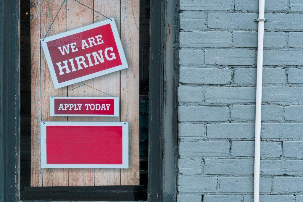 a we are hiring sign, indicating the additional opportunities which open up from employee reference letters