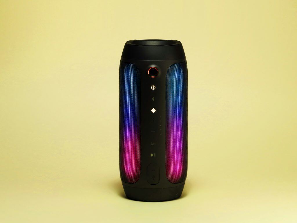 bluetooth speaker, an example of a holiday gift for clients.