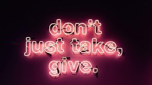 give back as a new year resolution for work