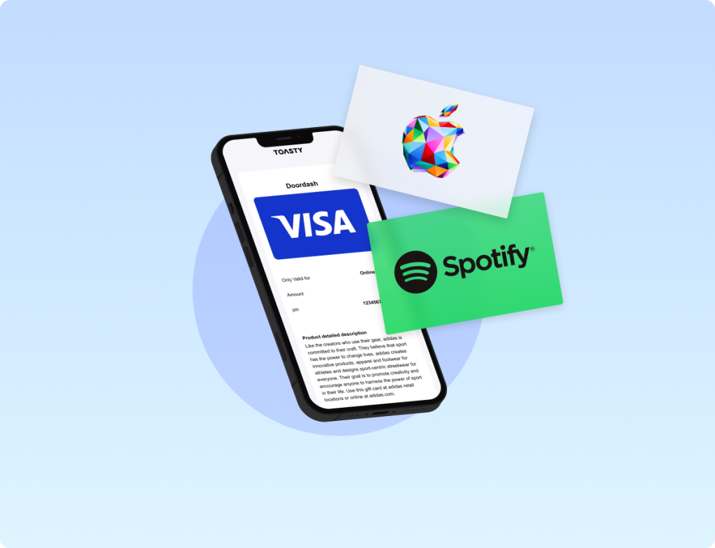 Toasty Choice Card mobile phone mockup