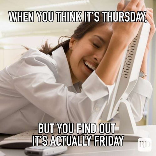 friday meme about pleasant surprises