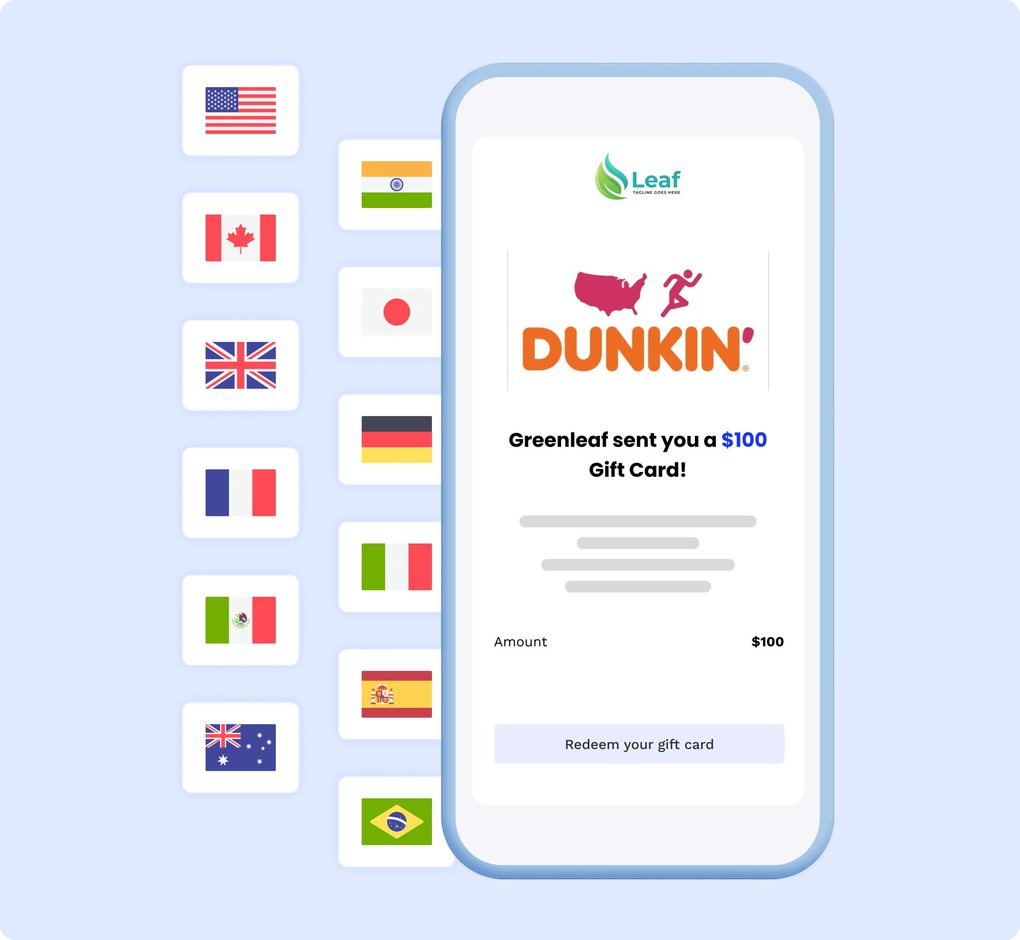 redeem dunkin donuts gift card